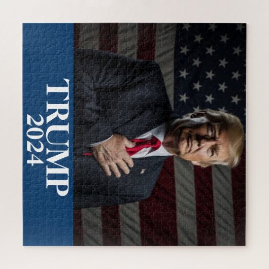 Donald Trump Foto - Trump 2024 Houd Amerika groot Legpuzzel (Horizontaal)