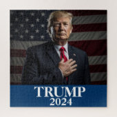 Donald Trump Foto - Trump 2024 Houd Amerika groot Legpuzzel (Verticaal)