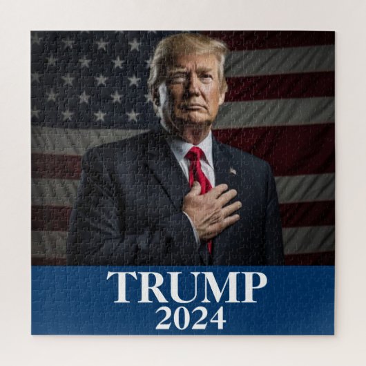 Donald Trump Foto - Trump 2024 Houd Amerika groot Legpuzzel (Verticaal)