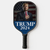 Donald Trump Foto - Trump 2024 Houd Amerika groot Pickleball Paddle (Achterkant)
