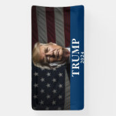 Donald Trump Foto - Trump 2024 Houd Amerika groot Spandoek (Verticaal)