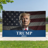 Donald Trump Foto - Trump 2024 Houd Amerika groot Spandoek (Buitenkant)