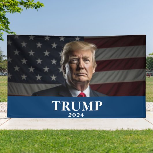 Donald Trump Foto - Trump 2024 Houd Amerika groot Spandoek (Buitenkant)