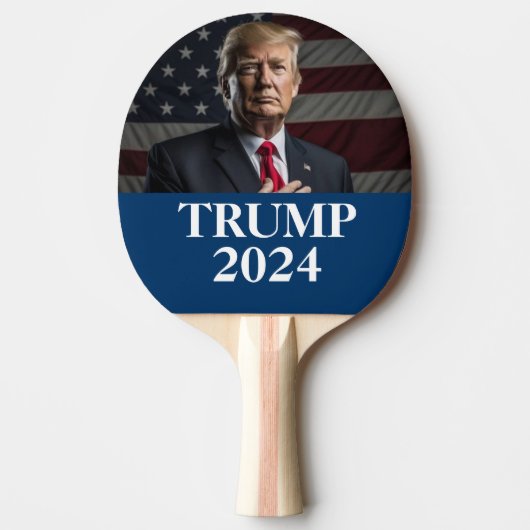 Donald Trump Foto - Trump 2024 Houd Amerika groot Tafeltennisbatje (Voorkant)