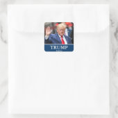 Donald Trump Foto - Trump 2024 Vierkante Sticker (Tas)