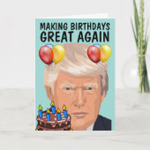 DONALD TRUMP Funny BIRTHDAY GREAT WEER! Kaarten (Voorkant)