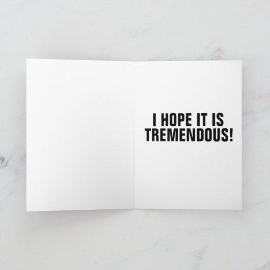 DONALD TRUMP Funny BIRTHDAY GREAT WEER! Kaarten (Binnen)