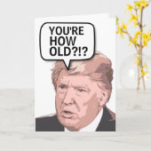 DONALD TRUMP FUNNY BIRTHDAY Wenskaart Kaart (Gele Bloem)