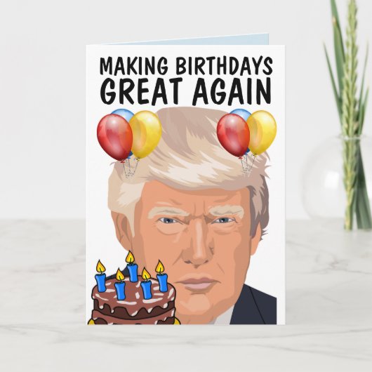 DONALD TRUMP Funny BIRTHDAY-Wenskaarten Kaart (Voorkant)