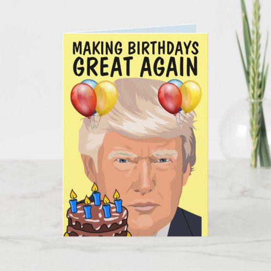 DONALD TRUMP Funny BIRTHDAY-Wenskaarten Kaart (Voorkant)