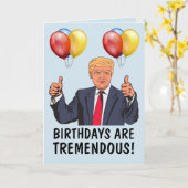 DONALD TRUMP FUNNY BIRTHDAY WENSKAARTEN KAART (Gele Bloem)
