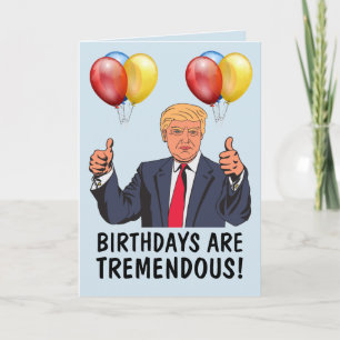 DONALD TRUMP FUNNY BIRTHDAY WENSKAARTEN KAART