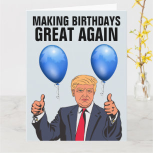 DONALD TRUMP FUNNY BIRTHDAY Wenskaarten Kaart
