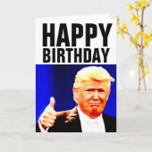 DONALD TRUMP Funny BIRTHDAY-Wenskaarten Kaart (Gele Bloem)