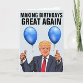 DONALD TRUMP FUNNY BIRTHDAY Wenskaarten Kaart (Voorkant)