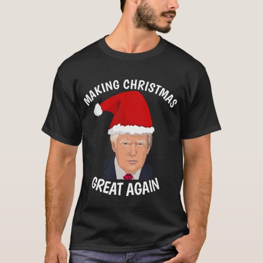 DONALD TRUMP FUNNY CHRISTMAS T-Shirts (Voorkant)