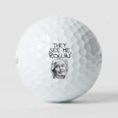 DONALD TRUMP FUNNY GOLF BALLS ROLLIN" GOLFBALLEN (Voorkant)