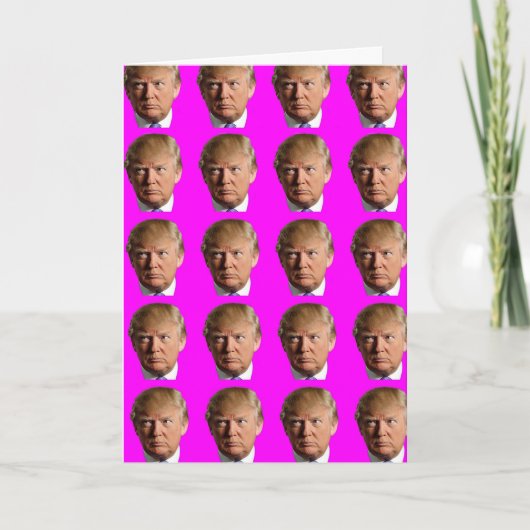 DONALD TRUMP FUNNY HAPPY BIRTHDAY WENSKAARTEN KAART (Voorkant)