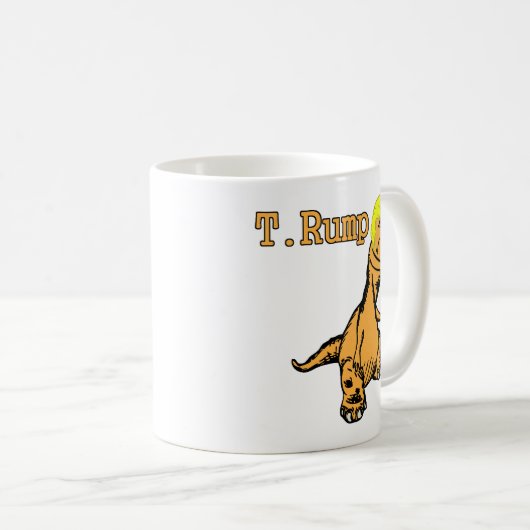 Donald Trump Funny Mug T. Rump Dinosaur Koffiemok (Voorkant rechts)