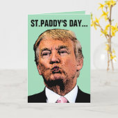 DONALD TRUMP FUNNY ST.PATRICK'S DAY KAARTEN (Gele Bloem)