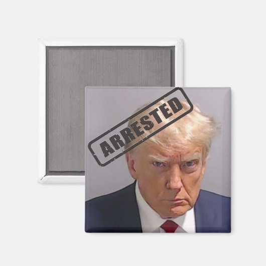 Donald Trump "gearresteerd" Mugshot Magnet (Voorkant / Achterkant)
