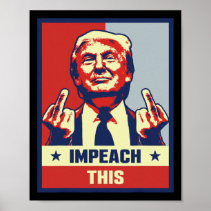 Donald Trump geeft Republikeinse Conservatieve Afz Poster
