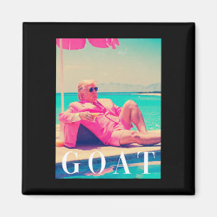 Donald Trump Geit Grappige Kunst Kunst Meme Retro Magneet