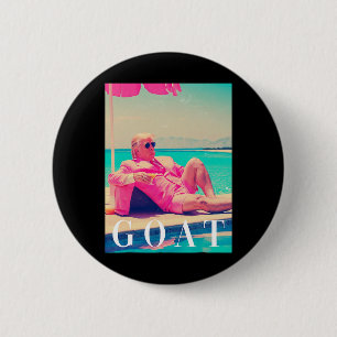 Donald Trump Geit Grappige Kunst Kunst Meme Retro Ronde Button 5,7 Cm