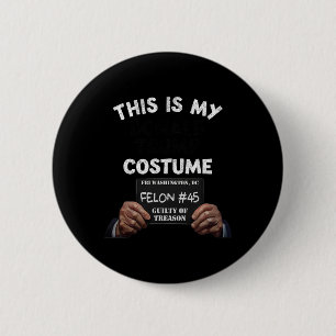 Donald Trump Gevangenis Halloween Kostuum  Ronde Button 5,7 Cm
