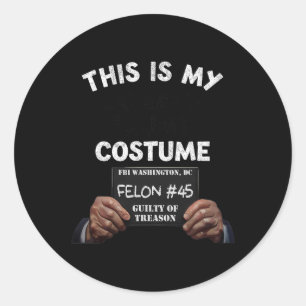 Donald Trump Gevangenis Halloween Kostuum Ronde Sticker