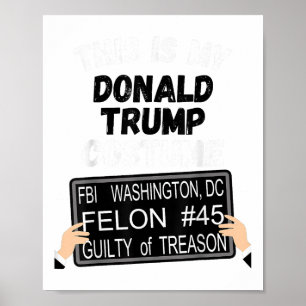 Donald Trump gevangenis veroordeelde outfit, anti Poster