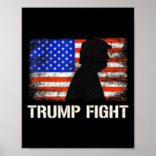 Donald Trump Gevecht Vechters Ondersteuners Am Poster