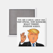Donald Trump - geweldige vaders dag verjaardag Magneet (Voorkant / Achterkant)
