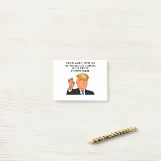 Donald Trump - geweldige vaders dag verjaardag Post-it® Notes (Op bureau)