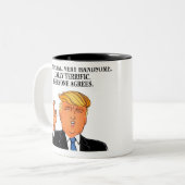 Donald Trump - geweldige vaders dag verjaardag Tweekleurige Koffiemok (Voorkant links)