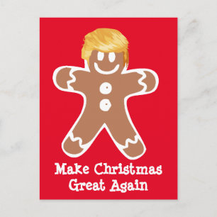 Donald Trump Gingerbread Man Briefkaart