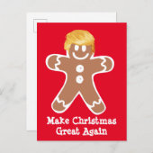 Donald Trump Gingerbread Man Briefkaart (Voorkant / Achterkant)