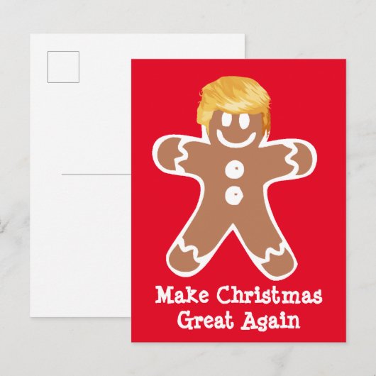 Donald Trump Gingerbread Man Briefkaart (Voorkant / Achterkant)