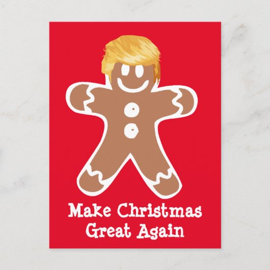 Donald Trump Gingerbread Man Briefkaart (Voorkant)