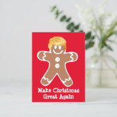 Donald Trump Gingerbread Man Briefkaart (Staand voorkant)