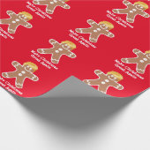 Donald Trump Gingerbread Man Cadeaupapier (Hoek)