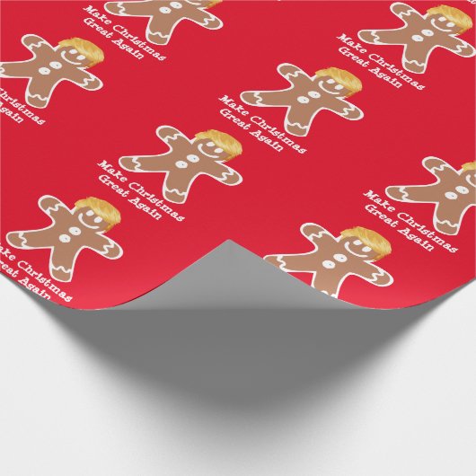 Donald Trump Gingerbread Man Cadeaupapier (Hoek)