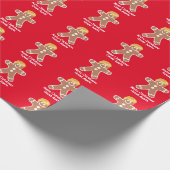 Donald Trump Gingerbread Man Cadeaupapier (Hoek)