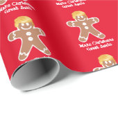 Donald Trump Gingerbread Man Cadeaupapier (Rol Hoek)