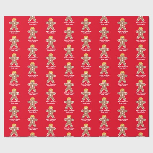 Donald Trump Gingerbread Man Cadeaupapier (Zoom)