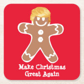 Donald Trump Gingerbread Man Kartonnen Onderzetters (Voorkant)
