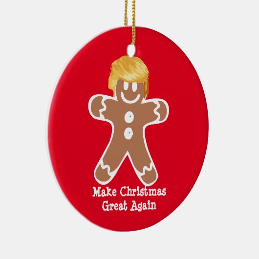 Donald Trump Gingerbread Man Keramisch Ornament (Rechts)