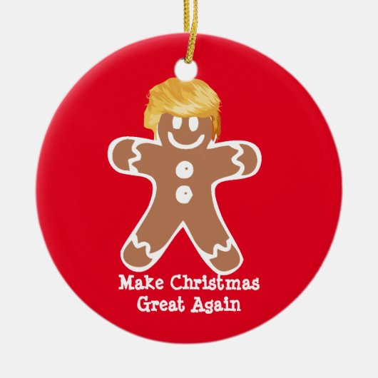 Donald Trump Gingerbread Man Keramisch Ornament (Voorkant)