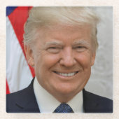 Donald Trump Glazen Onderzetter (Voorkant)