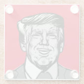 DONALD TRUMP GLAZEN ONDERZETTER (Achterkant)
